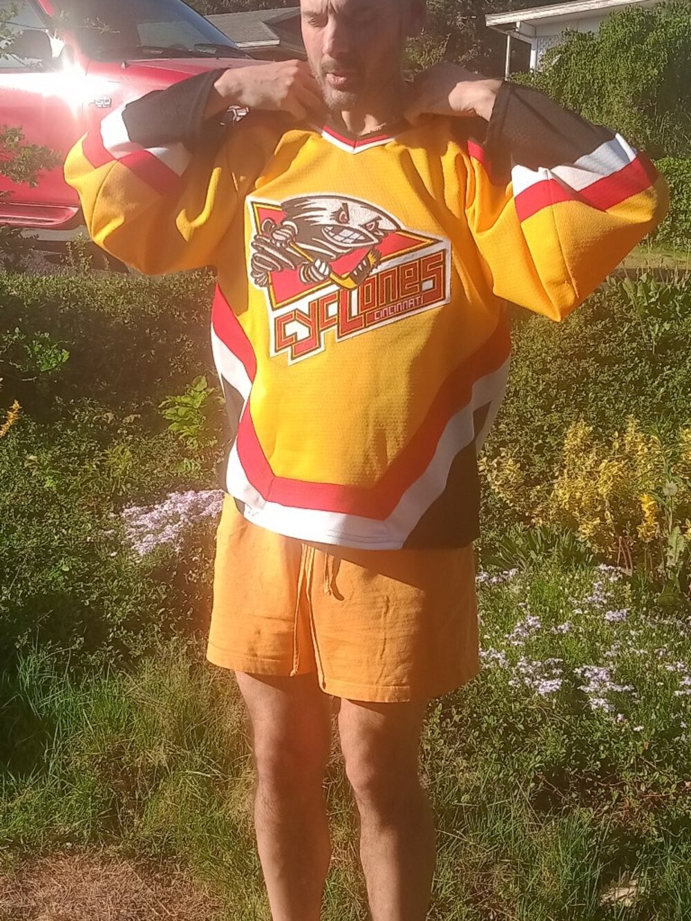 1990s Cincinnati Cyclones Bauer hockey jersey (M)